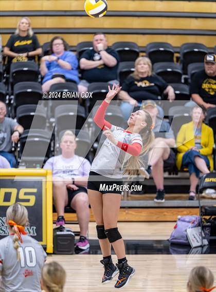 Thumbnail 3 in Highland vs Quitman (Salem Volleyball Tournament) photogallery.