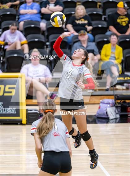 Thumbnail 2 in Highland vs Quitman (Salem Volleyball Tournament) photogallery.