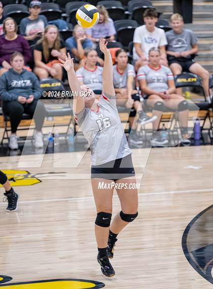 Thumbnail 2 in Highland vs Quitman (Salem Volleyball Tournament) photogallery.