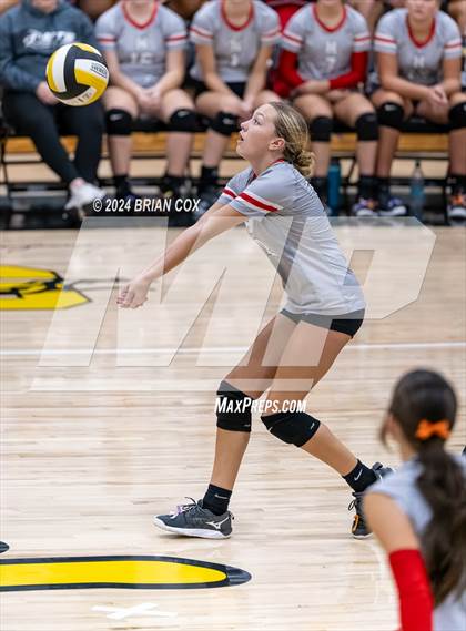 Thumbnail 2 in Highland vs Quitman (Salem Volleyball Tournament) photogallery.
