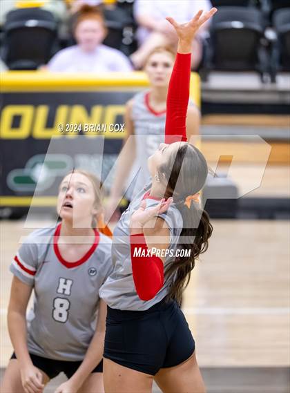 Thumbnail 3 in Highland vs Quitman (Salem Volleyball Tournament) photogallery.