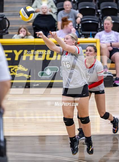 Thumbnail 3 in Highland vs Quitman (Salem Volleyball Tournament) photogallery.
