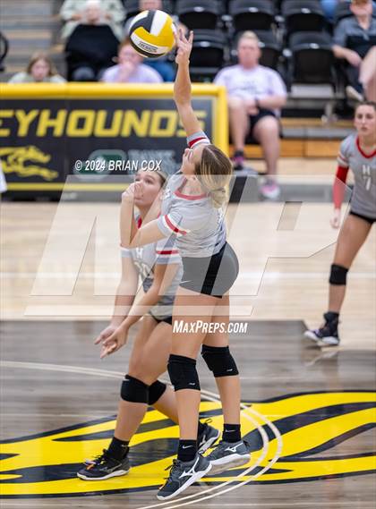 Thumbnail 1 in Highland vs Quitman (Salem Volleyball Tournament) photogallery.