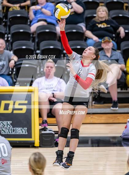 Thumbnail 2 in Highland vs Quitman (Salem Volleyball Tournament) photogallery.