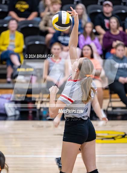 Thumbnail 2 in Highland vs Quitman (Salem Volleyball Tournament) photogallery.