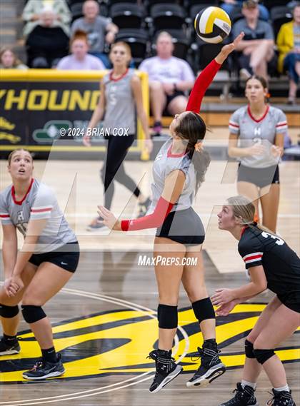 Thumbnail 2 in Highland vs Quitman (Salem Volleyball Tournament) photogallery.
