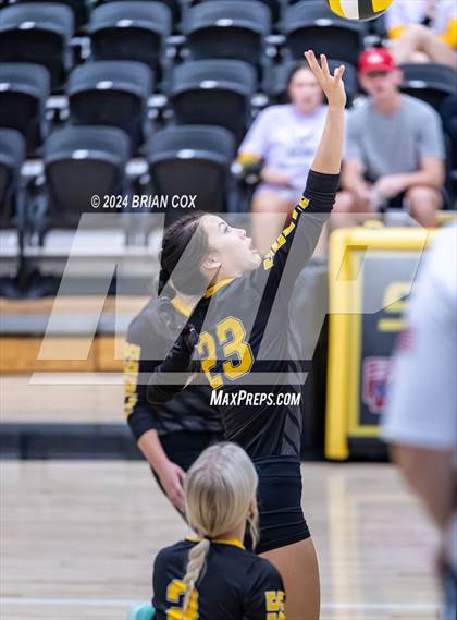 Thumbnail 2 in Highland vs Quitman (Salem Volleyball Tournament) photogallery.