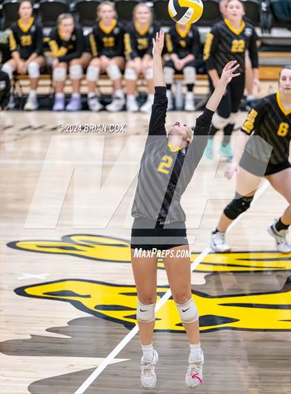 Thumbnail 2 in Highland vs Quitman (Salem Volleyball Tournament) photogallery.