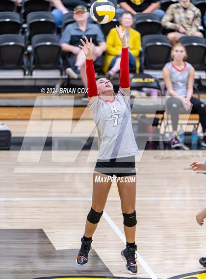 Thumbnail 3 in Highland vs Quitman (Salem Volleyball Tournament) photogallery.