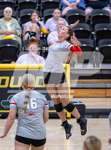 Thumbnail 2 in Highland vs Quitman (Salem Volleyball Tournament) photogallery.