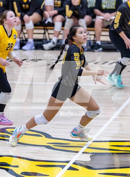 Thumbnail 3 in Highland vs Quitman (Salem Volleyball Tournament) photogallery.