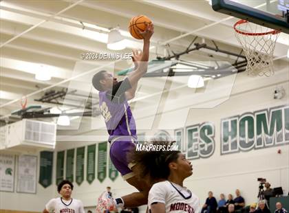 Thumbnail 3 in Notre Dame Prep vs. Modesto Christian (De La Salle MLK Classic) photogallery.