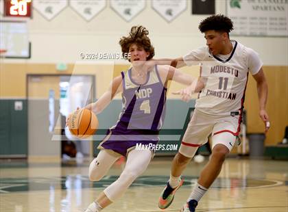 Thumbnail 1 in Notre Dame Prep vs. Modesto Christian (De La Salle MLK Classic) photogallery.