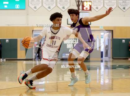 Thumbnail 1 in Notre Dame Prep vs. Modesto Christian (De La Salle MLK Classic) photogallery.