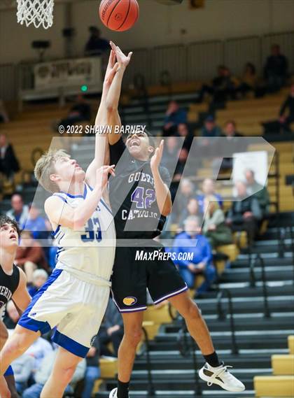 Thumbnail 2 in Brebeuf Jesuit Preparatory vs. Guerin Catholic (IHSAA Class 3A Sectional Round 1) photogallery.