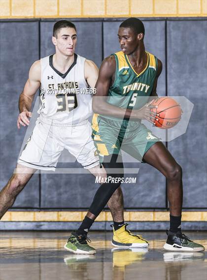 Thumbnail 1 in Trinity Catholic vs St. Anthony's (New York Holiday Invitational) photogallery.