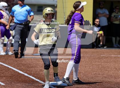 Thumbnail 3 in Lebanon vs. Guerin Catholic IHSAA Class 3A Softball S25 Sectional First Round photogallery.
