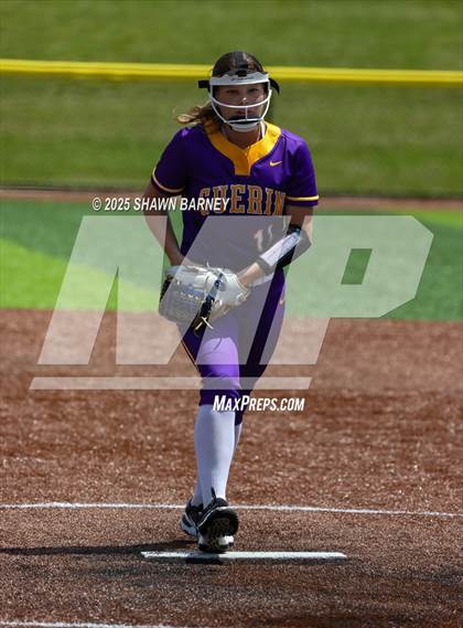 Thumbnail 1 in Lebanon vs. Guerin Catholic IHSAA Class 3A Softball S25 Sectional First Round photogallery.