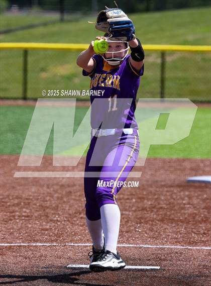 Thumbnail 3 in Lebanon vs. Guerin Catholic IHSAA Class 3A Softball S25 Sectional First Round photogallery.