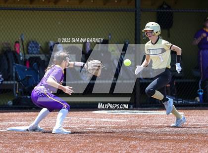 Thumbnail 3 in Lebanon vs. Guerin Catholic IHSAA Class 3A Softball S25 Sectional First Round photogallery.