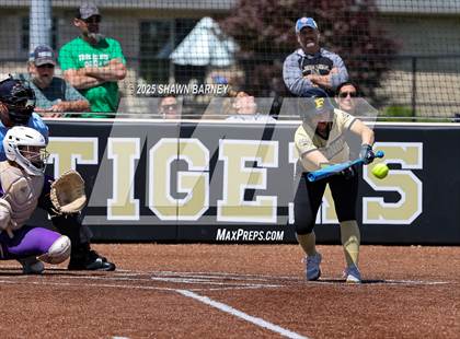 Thumbnail 3 in Lebanon vs. Guerin Catholic IHSAA Class 3A Softball S25 Sectional First Round photogallery.