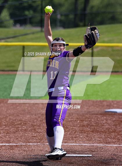 Thumbnail 2 in Lebanon vs. Guerin Catholic IHSAA Class 3A Softball S25 Sectional First Round photogallery.