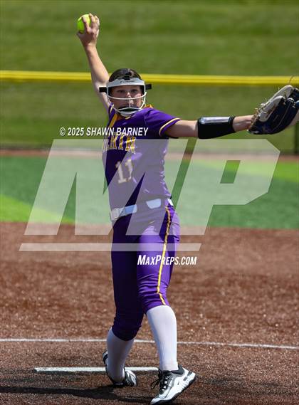 Thumbnail 3 in Lebanon vs. Guerin Catholic IHSAA Class 3A Softball S25 Sectional First Round photogallery.