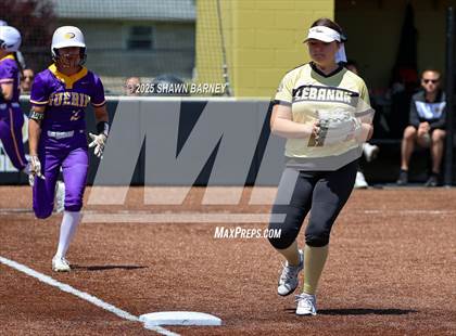 Thumbnail 1 in Lebanon vs. Guerin Catholic IHSAA Class 3A Softball S25 Sectional First Round photogallery.