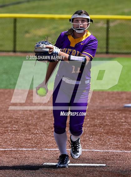 Thumbnail 2 in Lebanon vs. Guerin Catholic IHSAA Class 3A Softball S25 Sectional First Round photogallery.