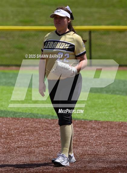 Thumbnail 2 in Lebanon vs. Guerin Catholic IHSAA Class 3A Softball S25 Sectional First Round photogallery.