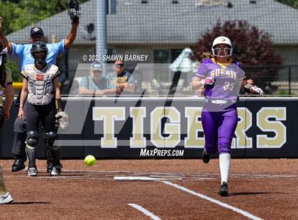 Thumbnail 3 in Lebanon vs. Guerin Catholic IHSAA Class 3A Softball S25 Sectional First Round photogallery.
