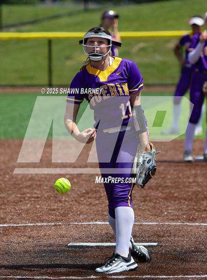 Thumbnail 3 in Lebanon vs. Guerin Catholic IHSAA Class 3A Softball S25 Sectional First Round photogallery.