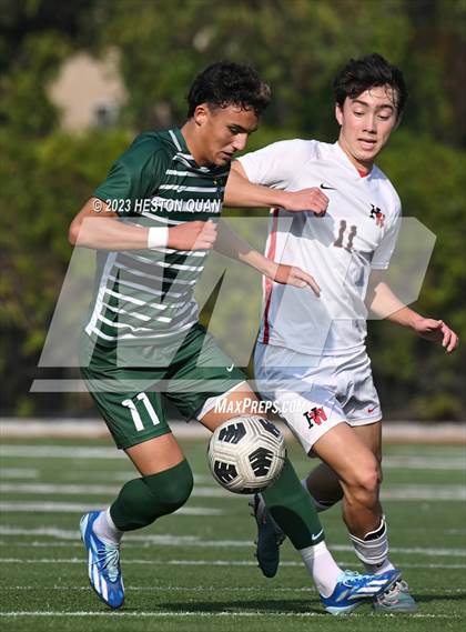 Thumbnail 3 in Harvard-Westlake vs. De La Salle (SoCal Soccer Showcase) photogallery.