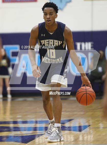 Thumbnail 3 in Perry Meridian vs. Decatur Central (IHSAA 4A 1st Round Playoff) photogallery.
