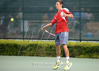 Thumbnail 1 in NCHSAA 4A Men Tennis Championships photogallery.