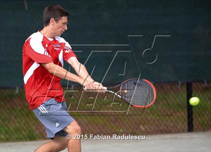 Thumbnail 2 in NCHSAA 4A Men Tennis Championships photogallery.