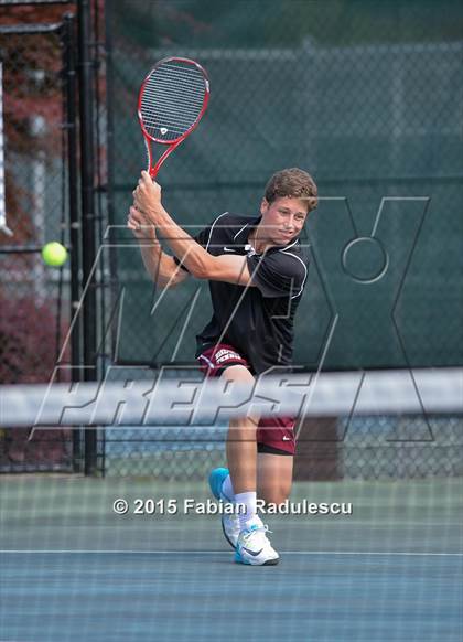Thumbnail 3 in NCHSAA 4A Men Tennis Championships photogallery.