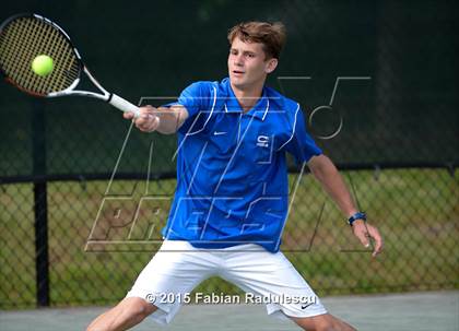 Thumbnail 1 in NCHSAA 4A Men Tennis Championships photogallery.