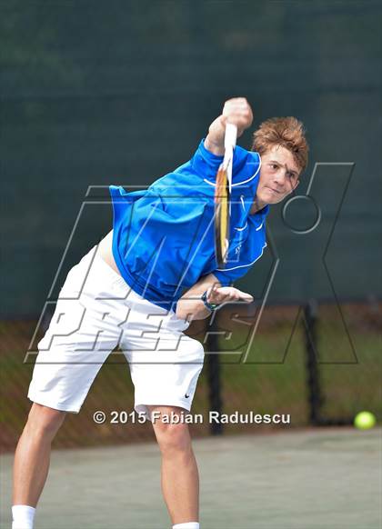 Thumbnail 2 in NCHSAA 4A Men Tennis Championships photogallery.