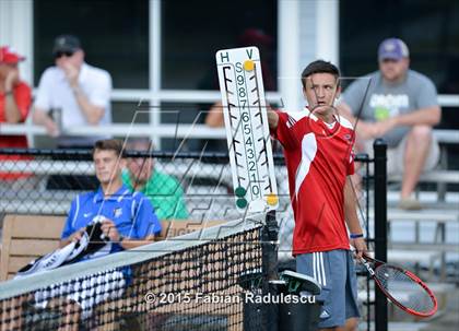 Thumbnail 2 in NCHSAA 4A Men Tennis Championships photogallery.