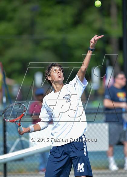 Thumbnail 2 in NCHSAA 4A Men Tennis Championships photogallery.