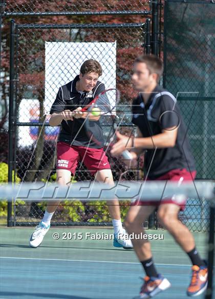 Thumbnail 3 in NCHSAA 4A Men Tennis Championships photogallery.
