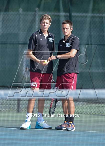 Thumbnail 2 in NCHSAA 4A Men Tennis Championships photogallery.