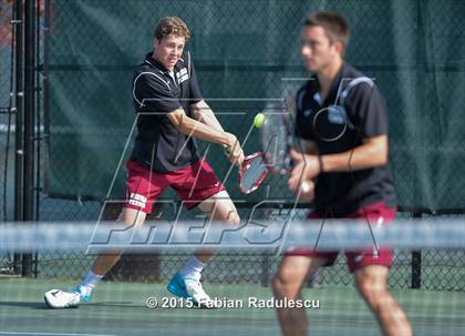 Thumbnail 1 in NCHSAA 4A Men Tennis Championships photogallery.
