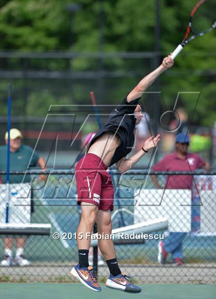 Thumbnail 2 in NCHSAA 4A Men Tennis Championships photogallery.