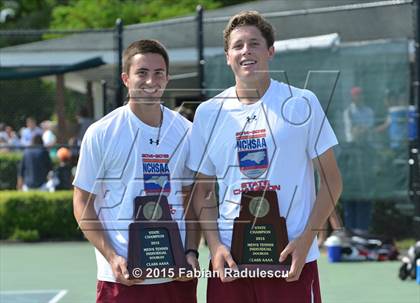 Thumbnail 2 in NCHSAA 4A Men Tennis Championships photogallery.