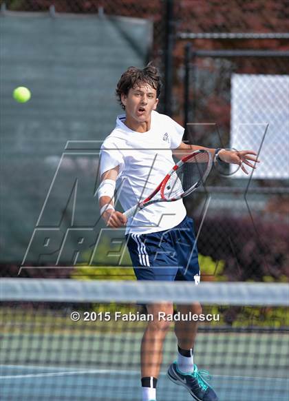 Thumbnail 2 in NCHSAA 4A Men Tennis Championships photogallery.