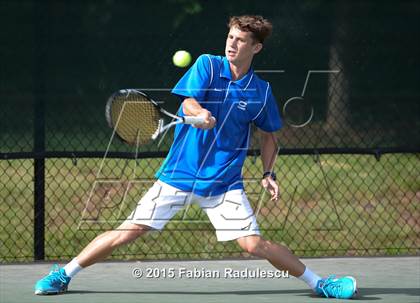 Thumbnail 3 in NCHSAA 4A Men Tennis Championships photogallery.