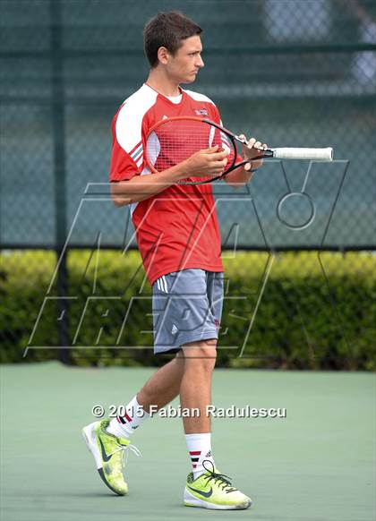 Thumbnail 1 in NCHSAA 4A Men Tennis Championships photogallery.