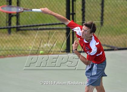 Thumbnail 1 in NCHSAA 4A Men Tennis Championships photogallery.
